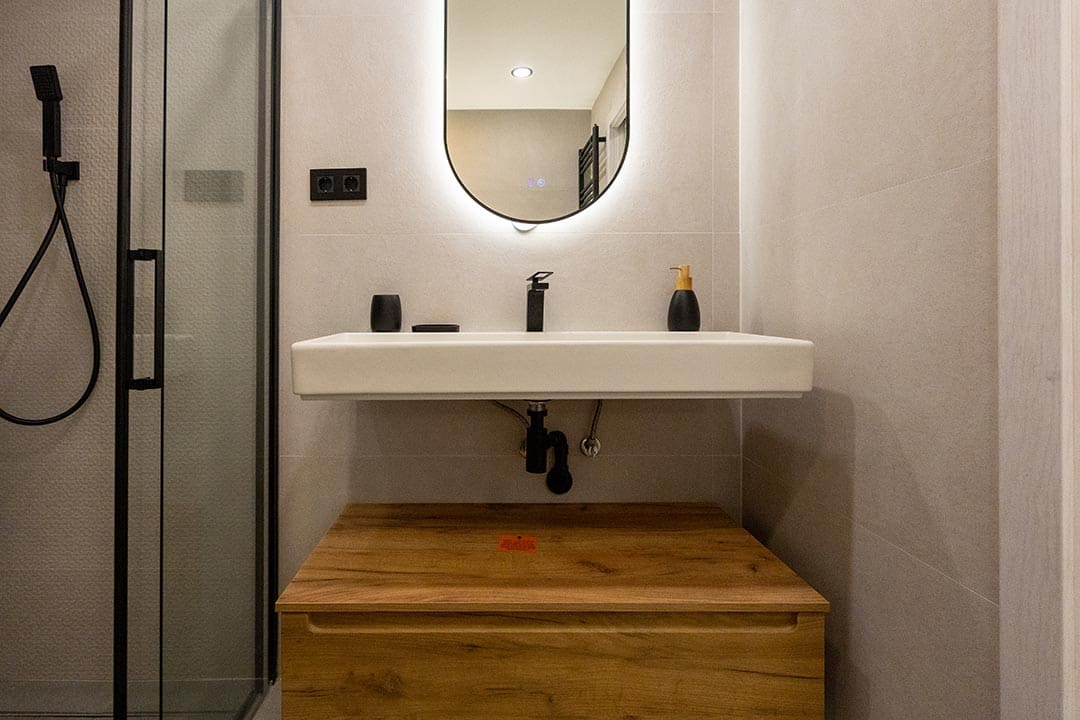 conjunto mueble y espejo de baño mueble y accesorio para baño