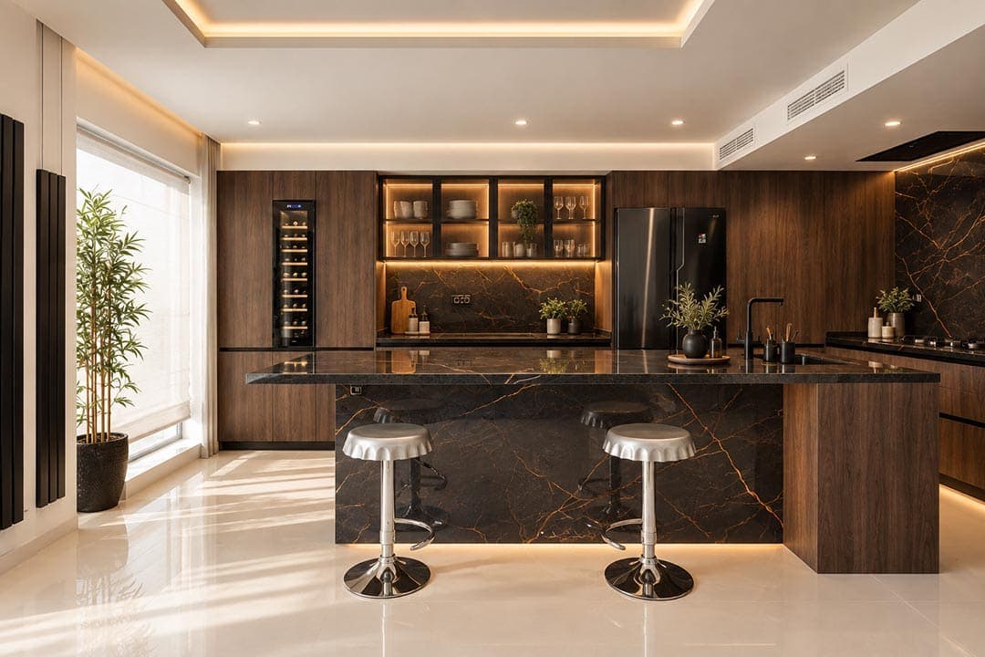 rehabilitacion de cocina americana con isla